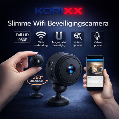 Mini WiFi Beveiligingscamera – 1080p HD met Nachtzicht & App