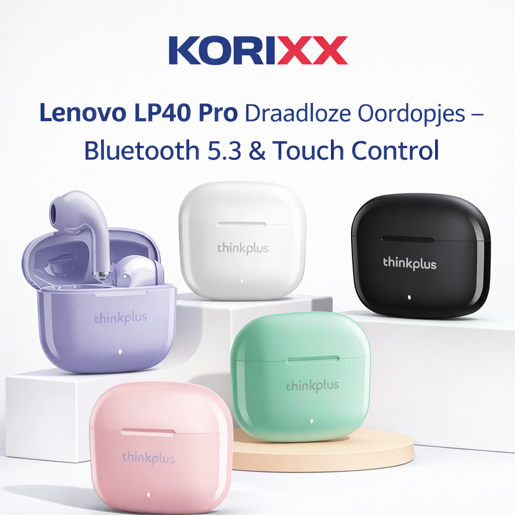 Lenovo LP40 Pro Draadloze Oordopjes – Bluetooth 5.3 & Touch Control