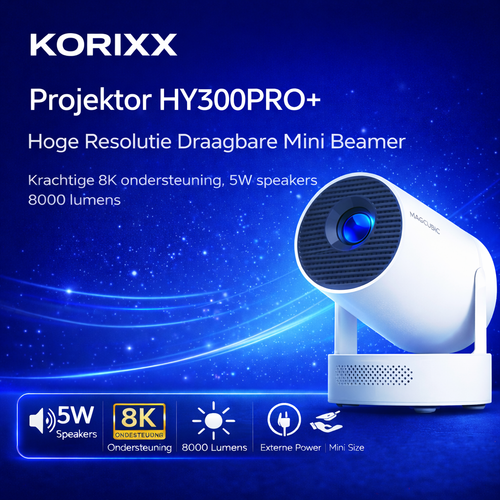 Draagbare Full HD Smart Projector met Android & WiFi