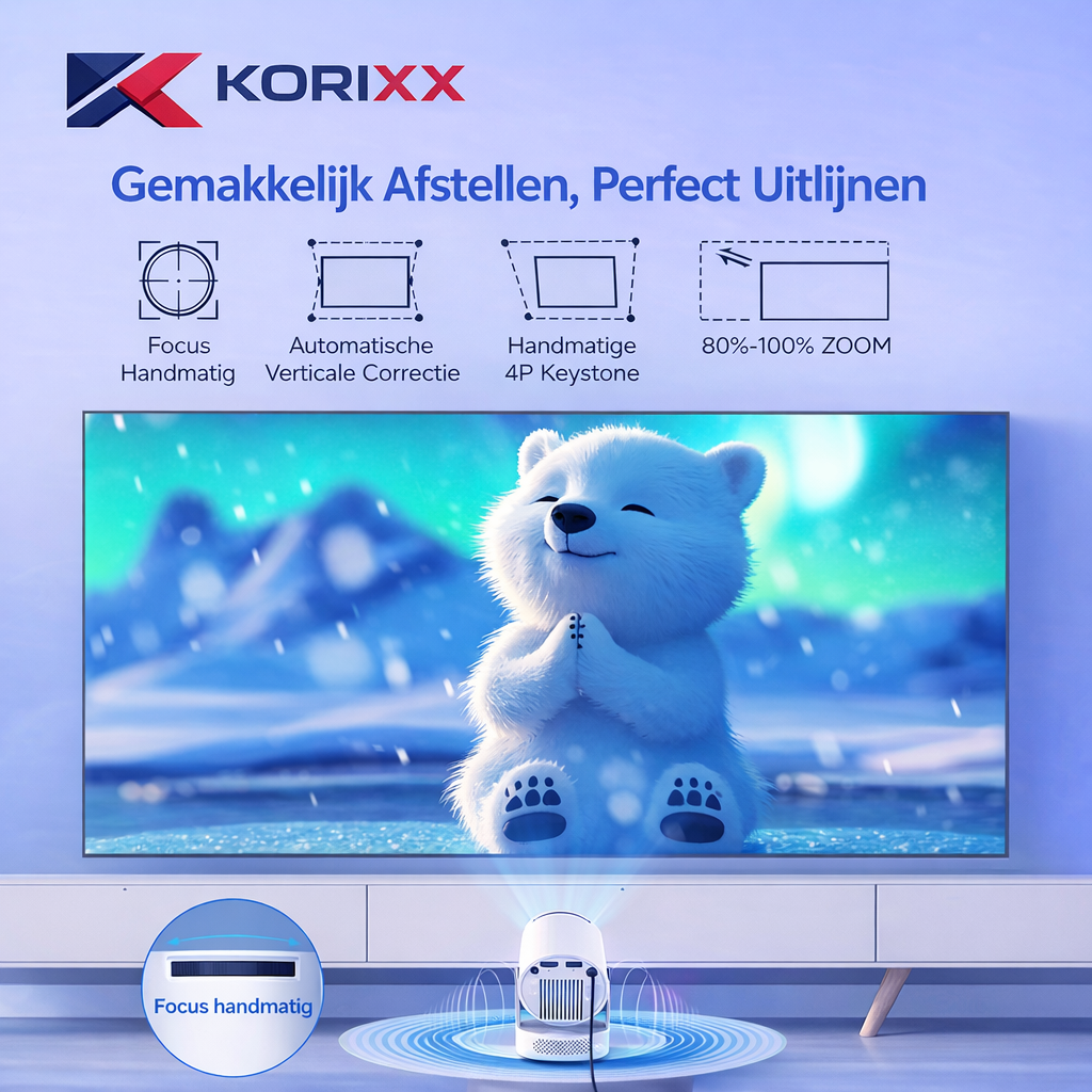 Draagbare Full HD Smart Projector met Android & WiFi