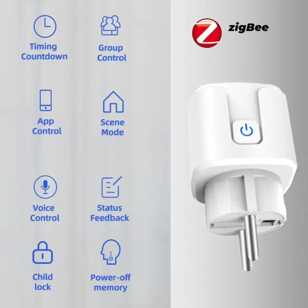 Slimme Zigbee Smart Plug 20A met Energie Monitoring