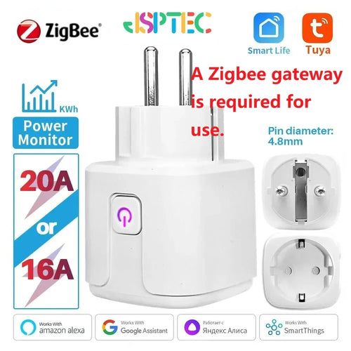 Slimme Zigbee Smart Plug 20A met Energie Monitoring