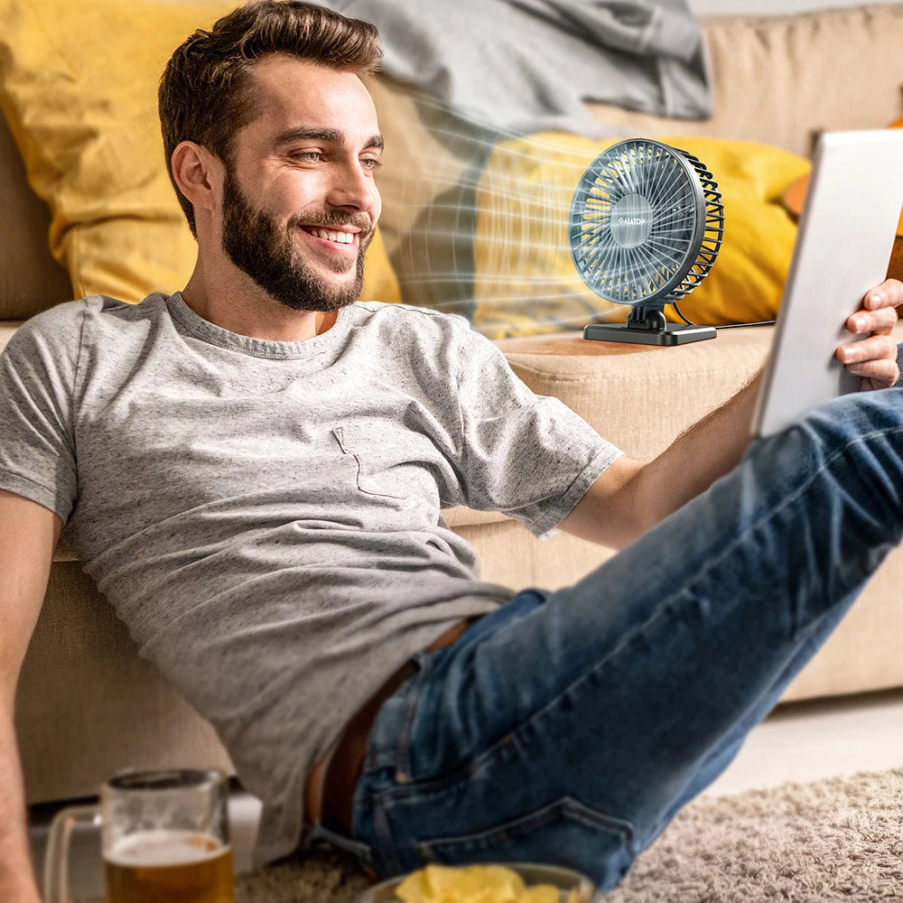 Mini USB Bureauventilator – Stil, Compact & Directe Verkoeling