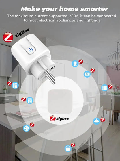 Slimme Zigbee Smart Plug 20A met Energie Monitoring
